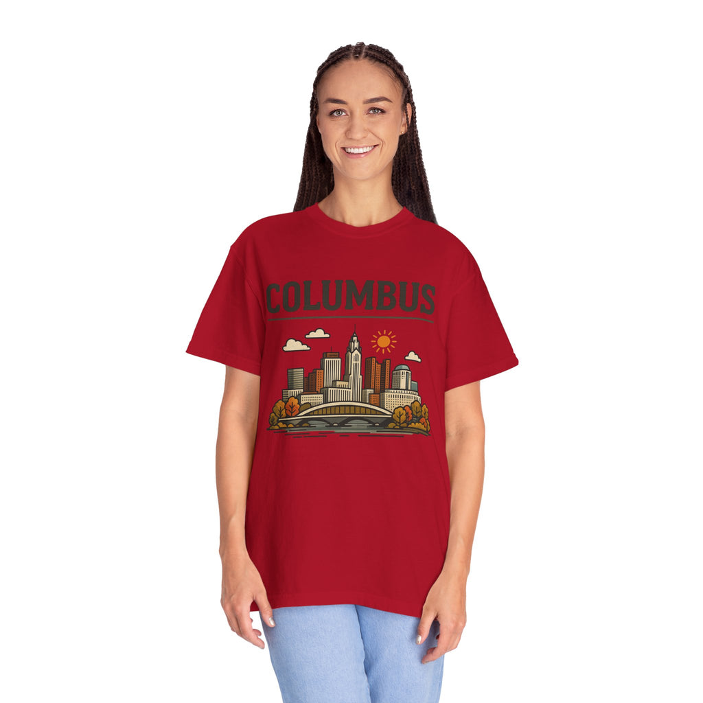 Columbus Skyline Classic Tee | Ohio State Game Day Shirt for Buckeye Fans