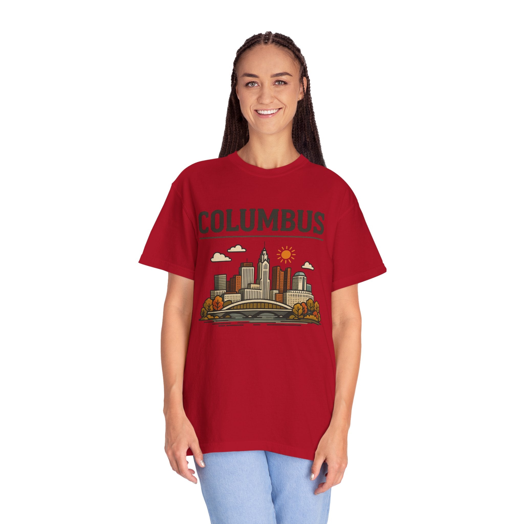Columbus Skyline Classic Tee | Ohio State Game Day Shirt for Buckeye Fans