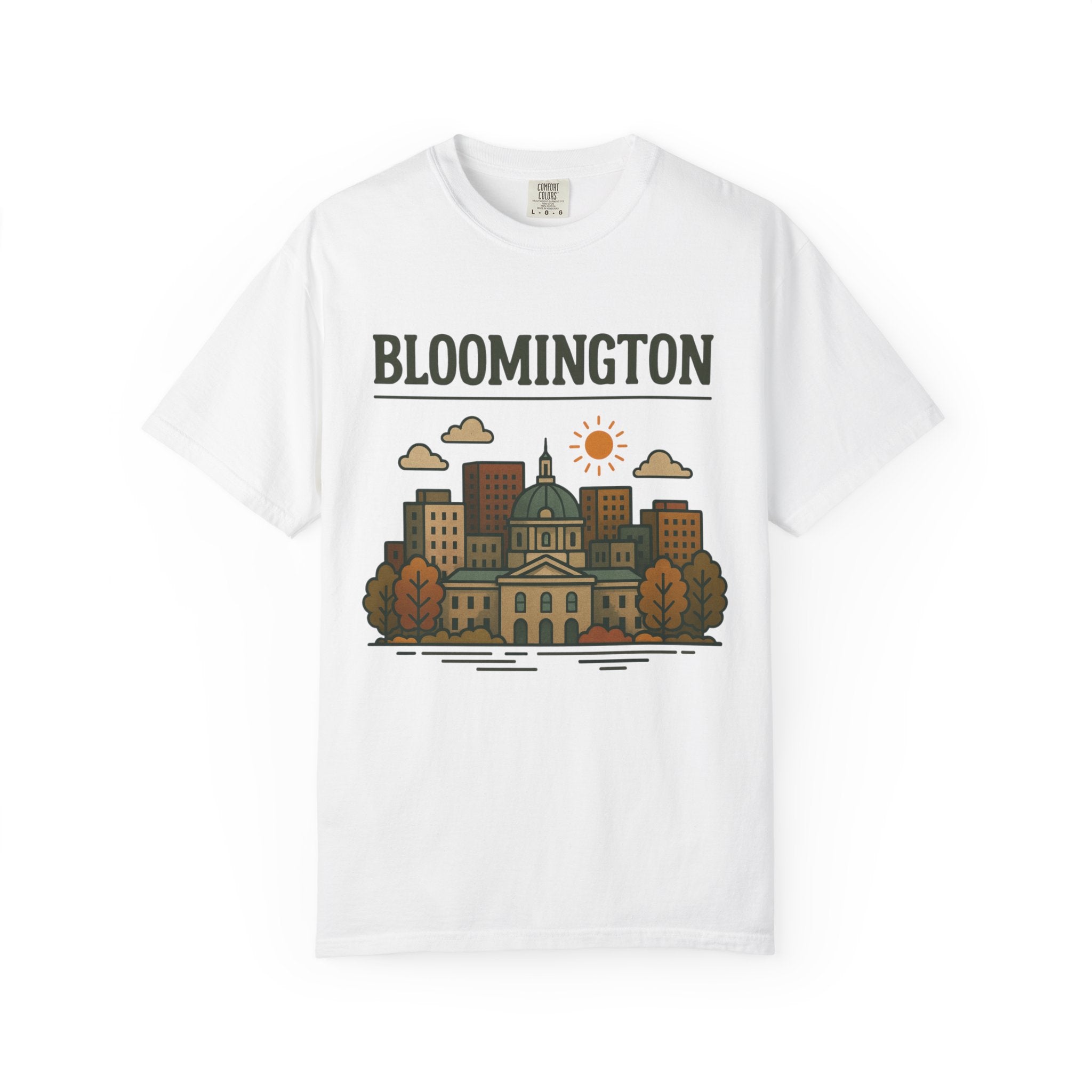 Bloomington Skyline Classic Tee | Indiana Game Day Shirt for Hoosier Fans