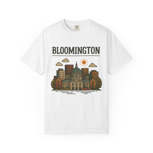 Bloomington Skyline Classic Tee | Indiana Game Day Shirt for Hoosier Fans