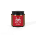 Game Day Candle (Dark Red) — Scented Amber Soy Candle (GDC Logo)