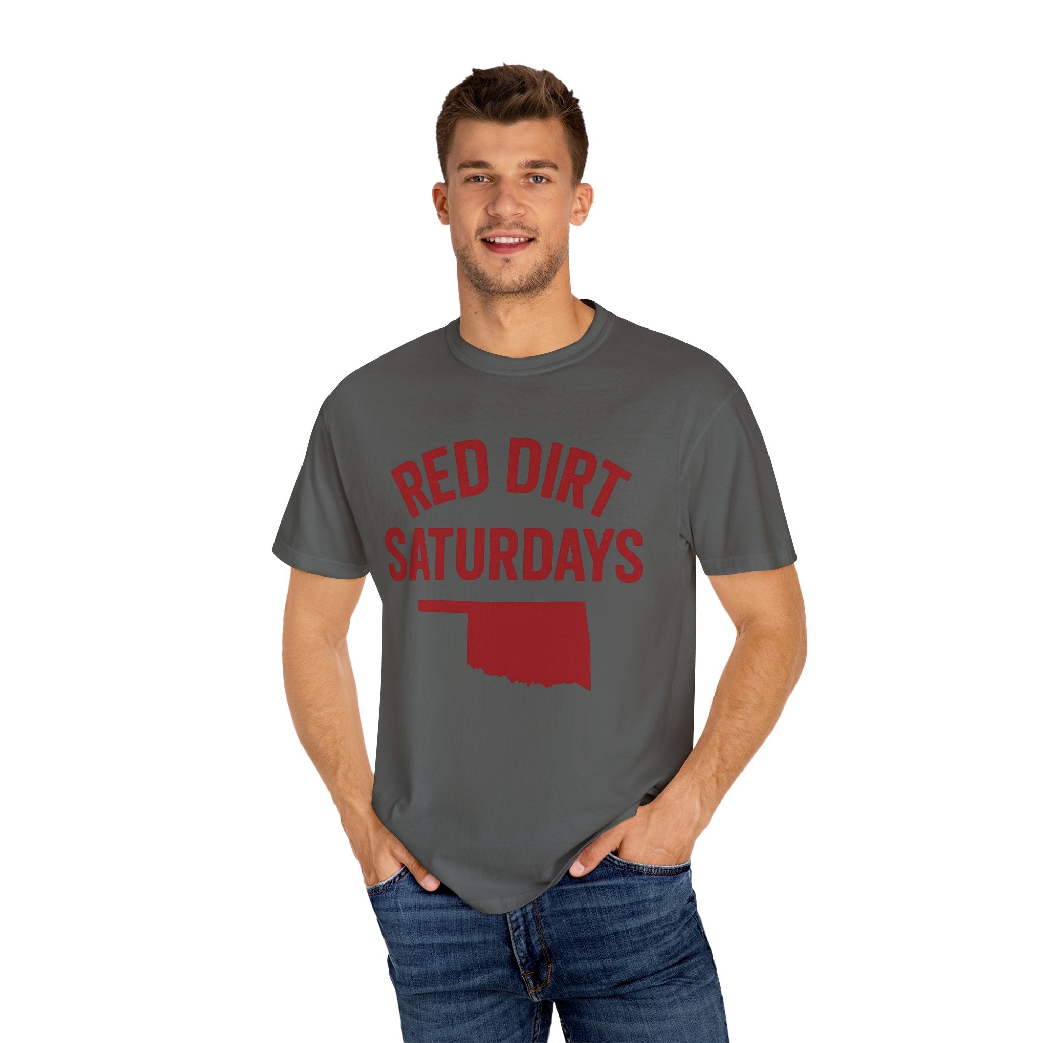 Red Dirt Saturdays Classic Tee | Oklahoma Game Day Shirt for Sooner Fans