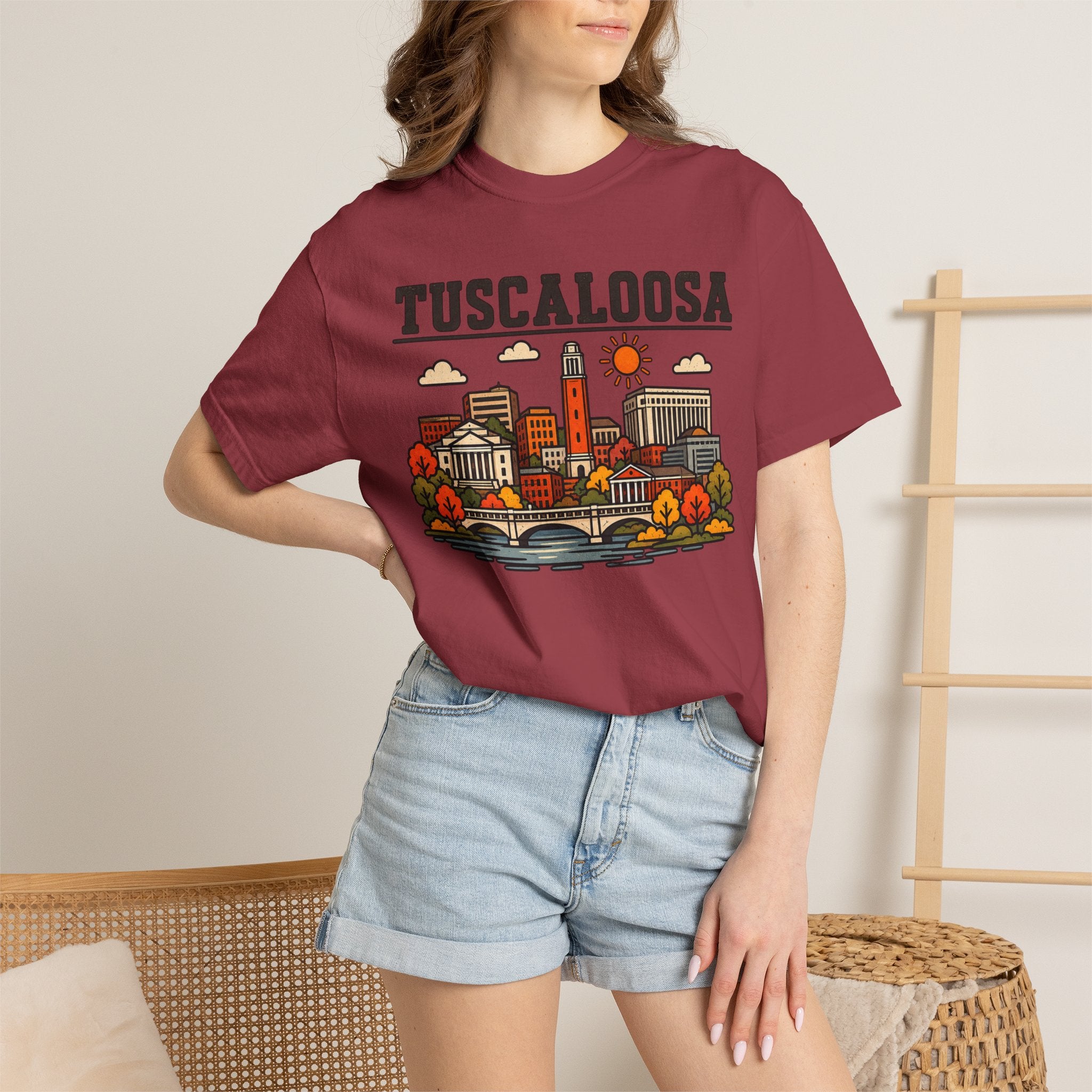 Tuscaloosa Skyline Classic Tee | Alabama Game Day Shirt for Tide Fans