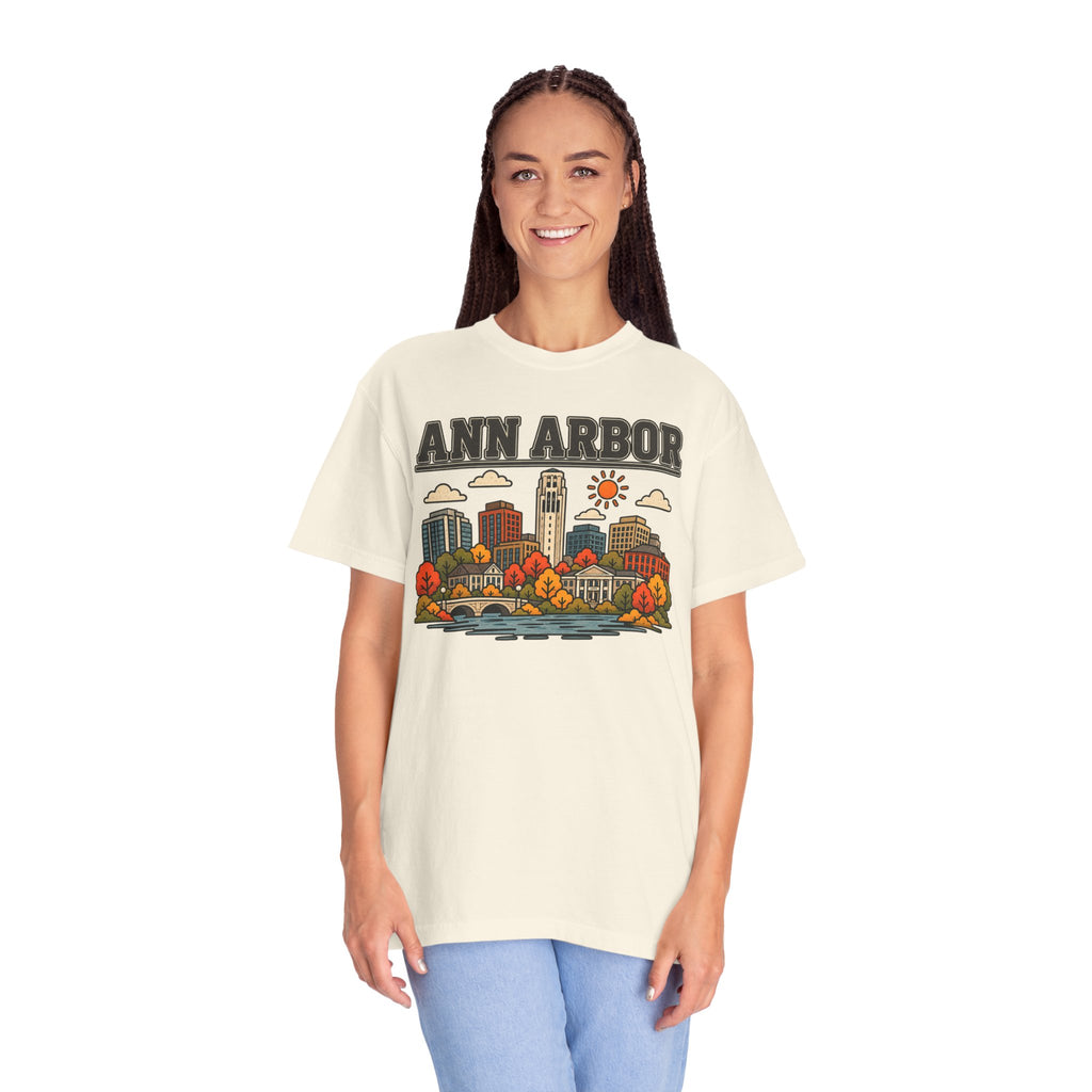 Ann Arbor Skyline Classic Tee | Michigan Game Day Shirt for Wolverines Fans