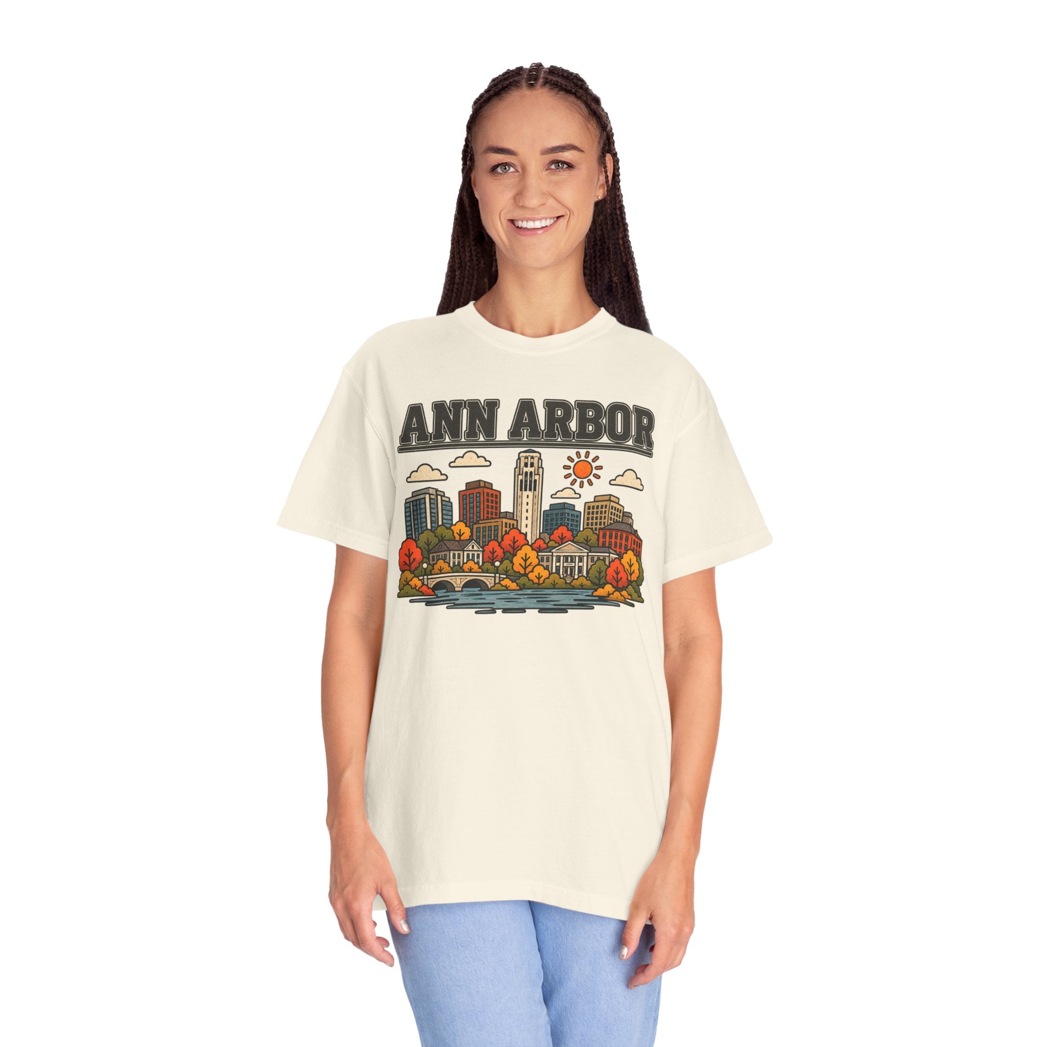 Ann Arbor Skyline Classic Tee | Michigan Game Day Shirt for Wolverines Fans