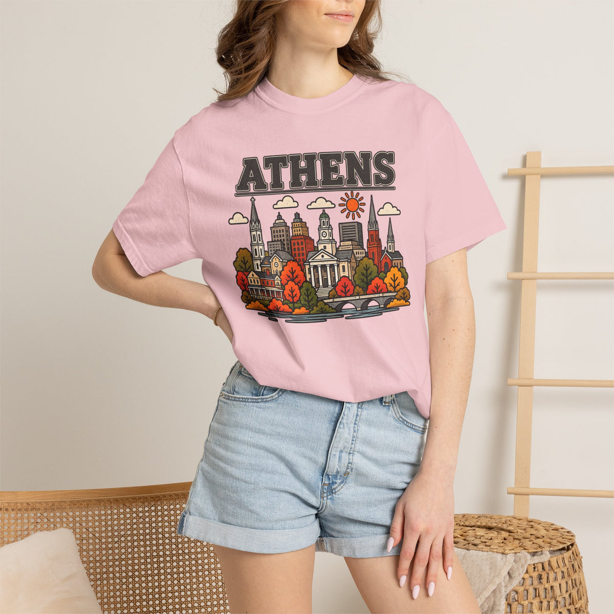 Athens Skyline Classic Tee | Georgia Game Day Shirt for Bulldogs Fans
