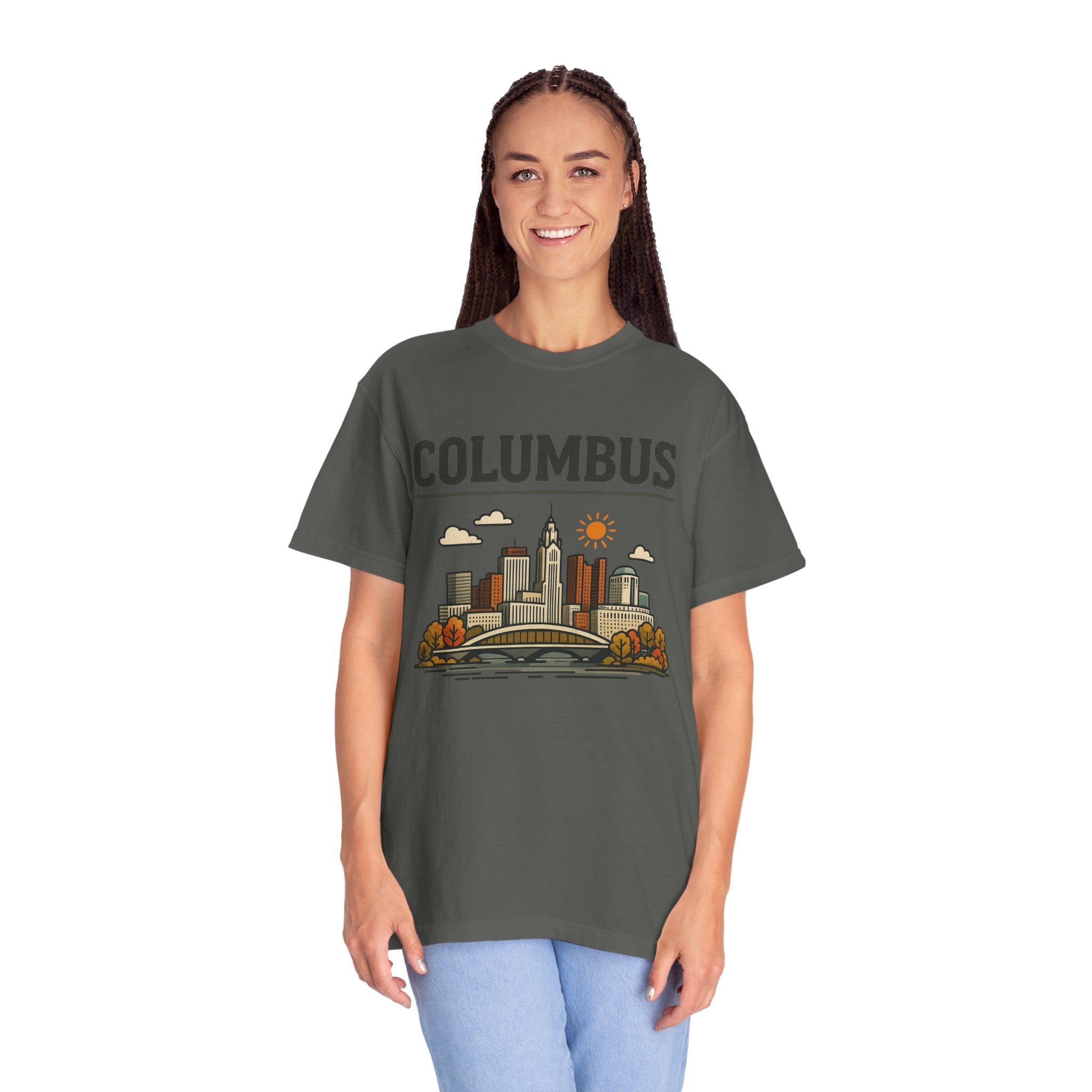 Columbus Skyline Classic Tee | Ohio State Game Day Shirt for Buckeye Fans