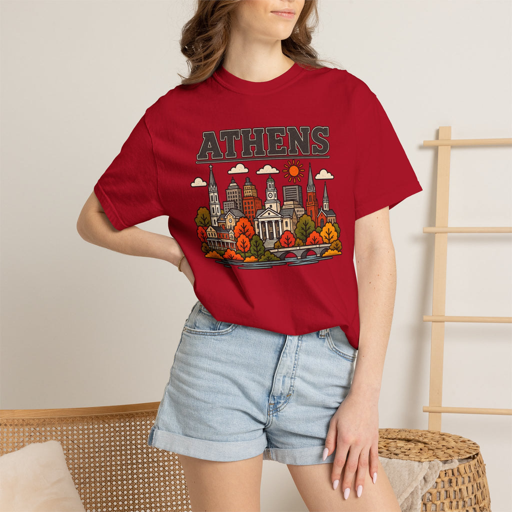 Athens Skyline Classic Tee | Georgia Game Day Shirt for Bulldogs Fans
