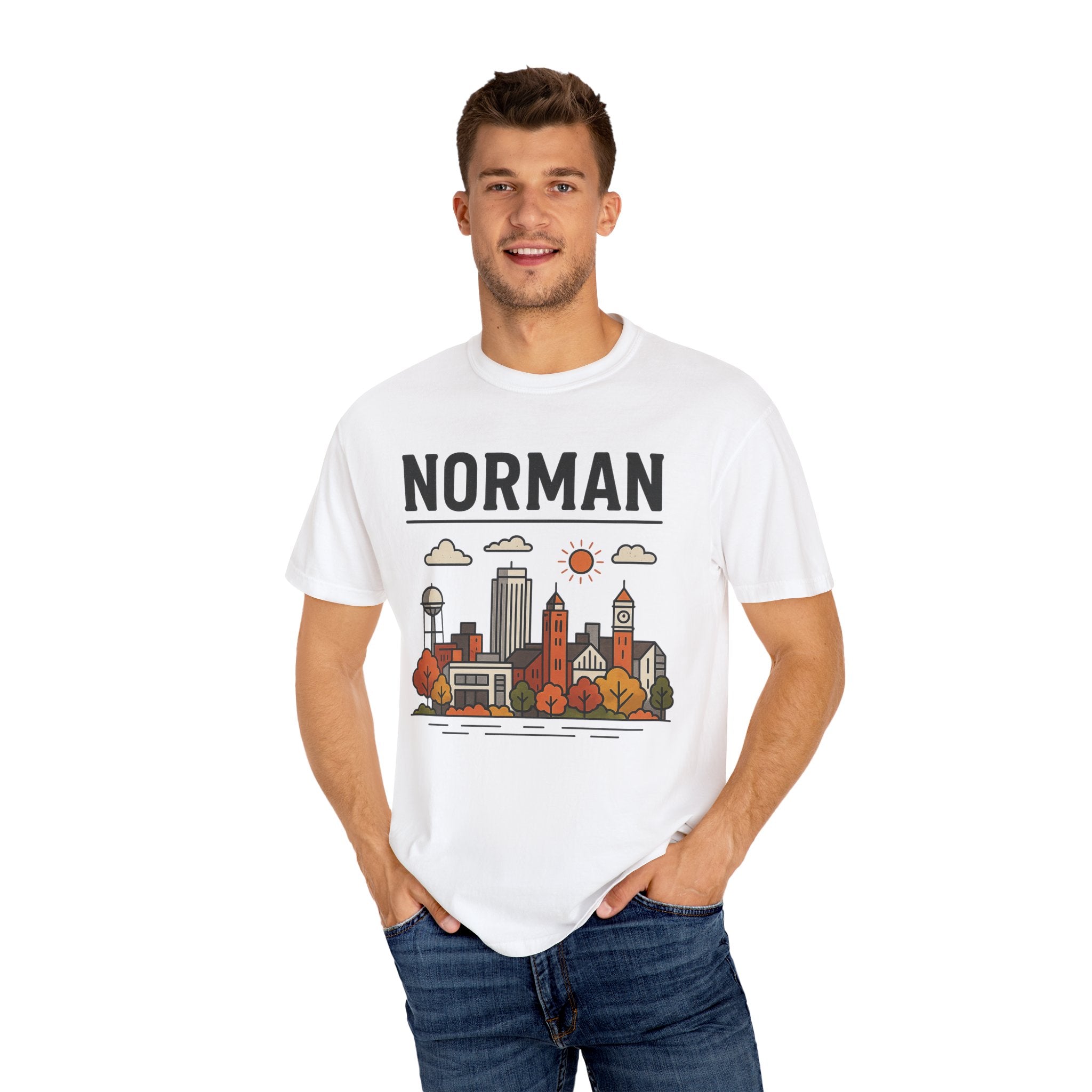 Norman Skyline Classic Tee | Oklahoma Game Day Shirt for Sooner Fans