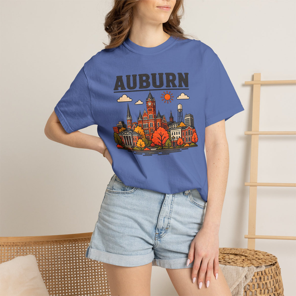 Auburn Skyline Classic Tee | Auburn Game Day Shirt for Tiger Fans