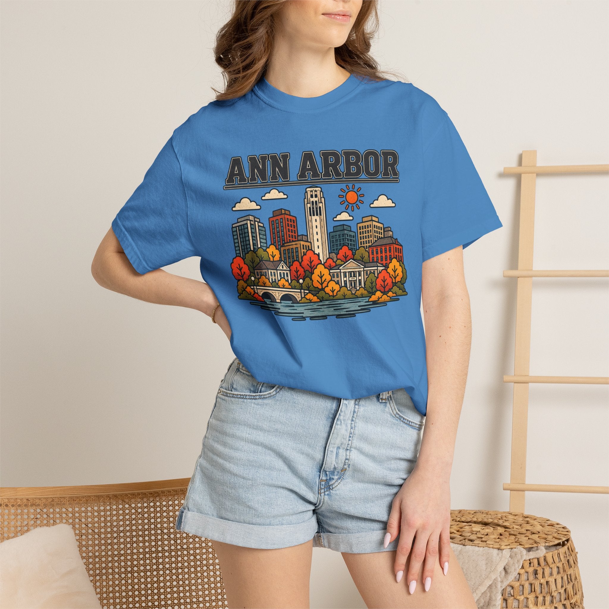 Ann Arbor Skyline Classic Tee | Michigan Game Day Shirt for Wolverines Fans