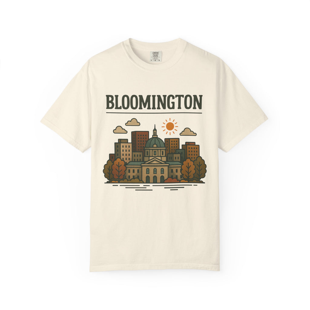 Bloomington Skyline Classic Tee | Indiana Game Day Shirt for Hoosier Fans