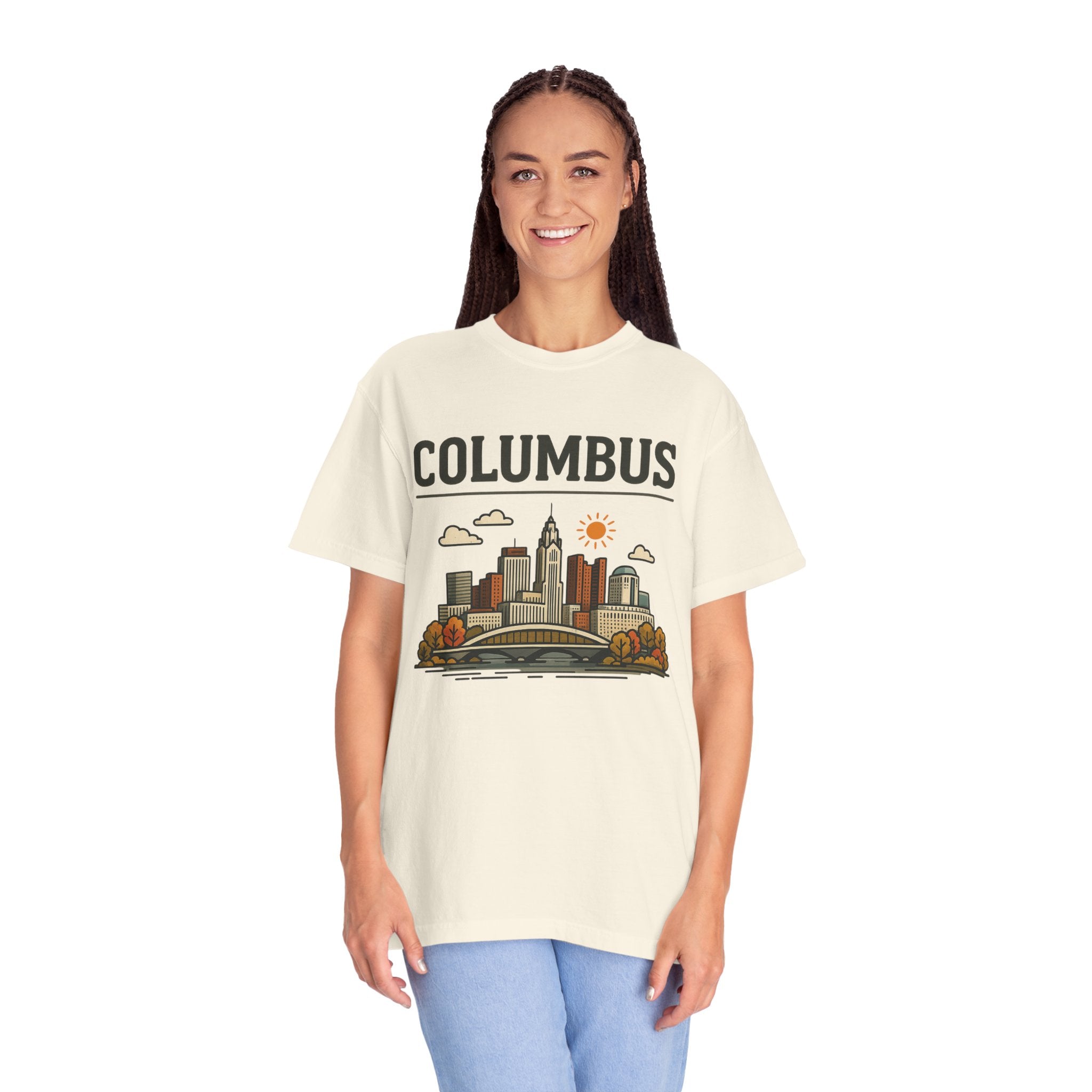 Columbus Skyline Classic Tee | Ohio State Game Day Shirt for Buckeye Fans
