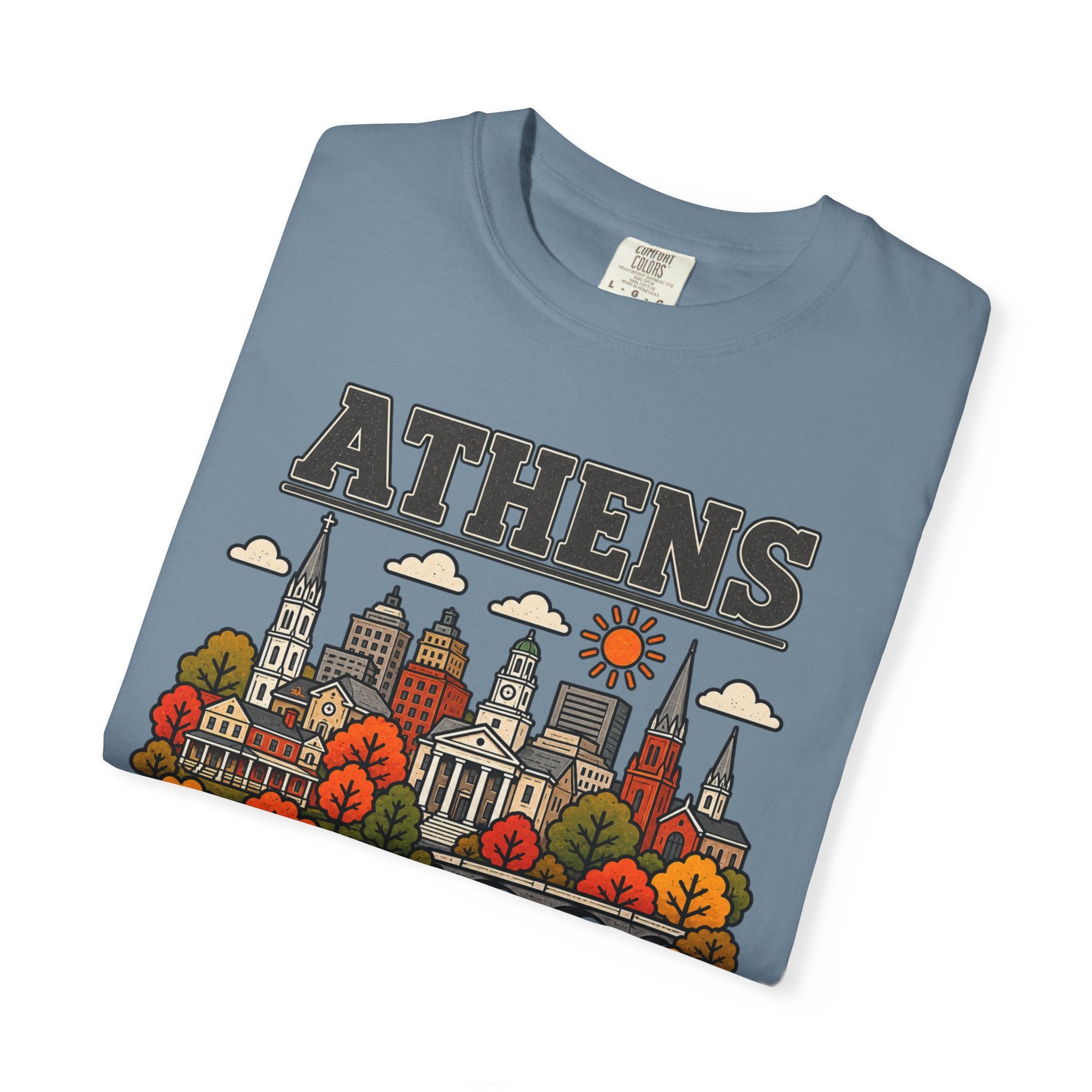 Athens Skyline Classic Tee | Georgia Game Day Shirt for Bulldogs Fans