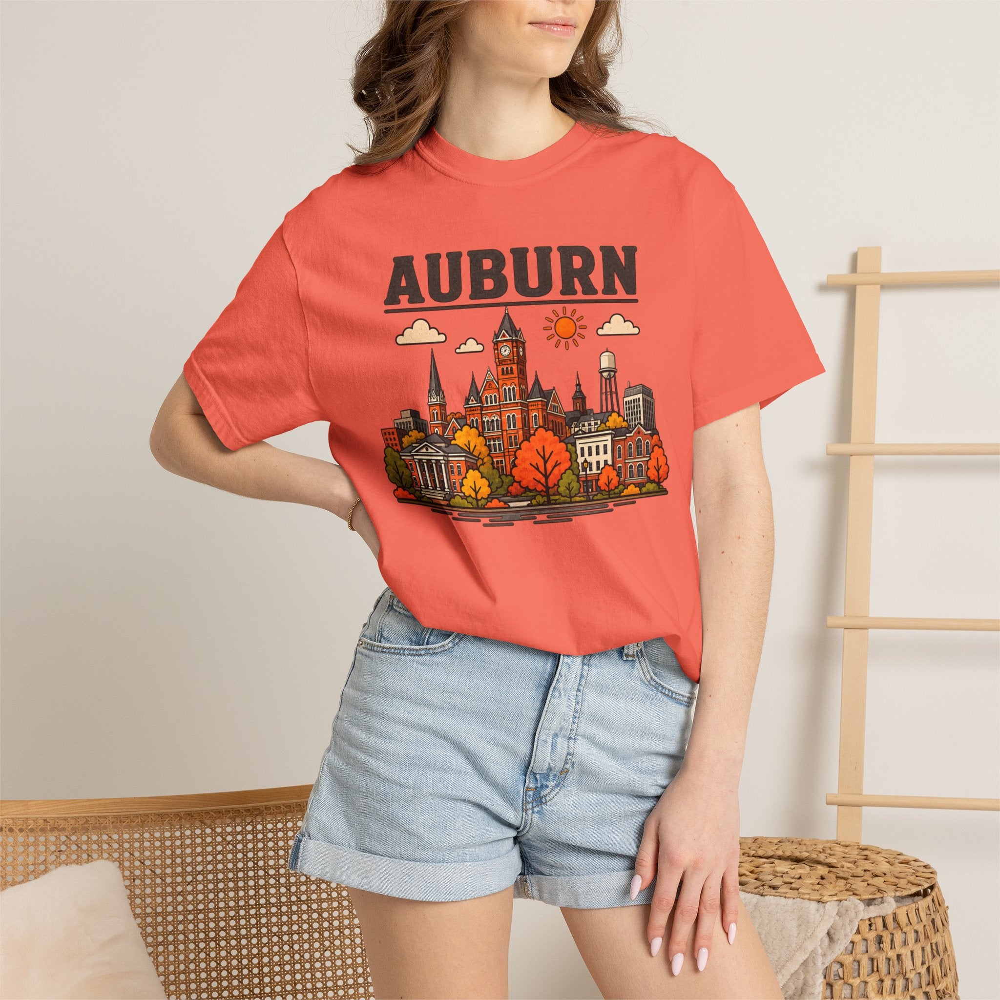 Auburn Skyline Classic Tee | Auburn Game Day Shirt for Tiger Fans