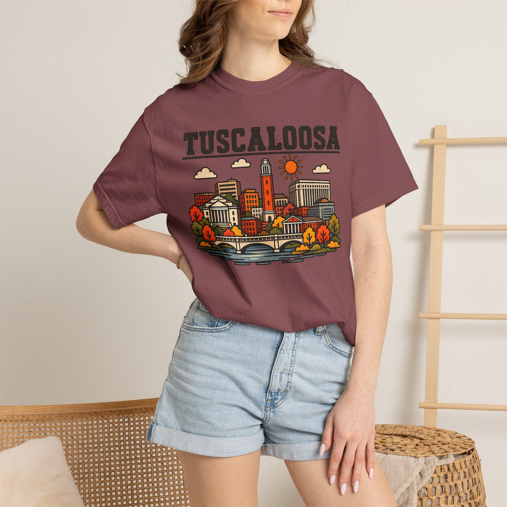 Tuscaloosa Skyline Classic Tee | Alabama Game Day Shirt for Tide Fans
