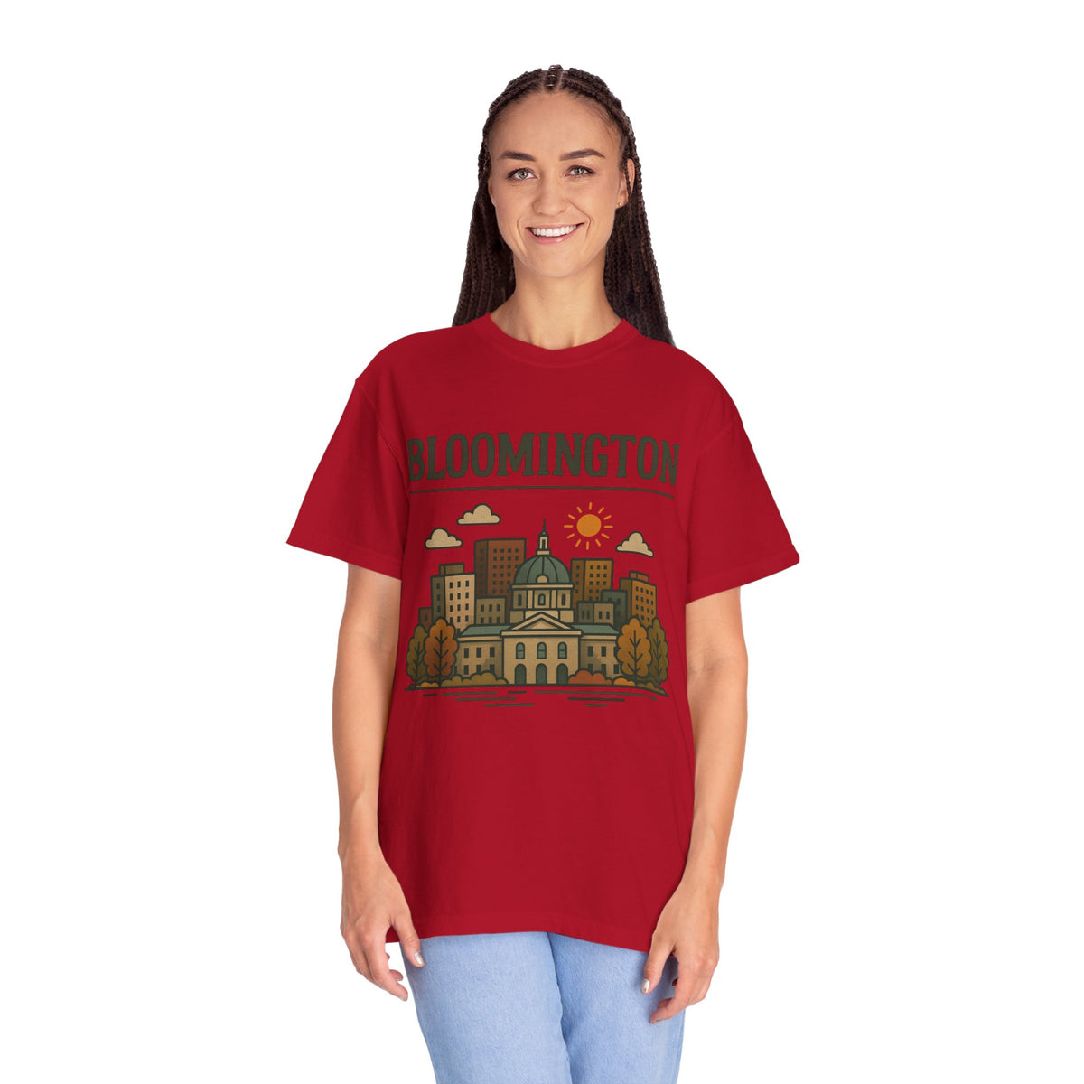 Bloomington Skyline Classic Tee | Indiana Game Day Shirt for Hoosier Fans