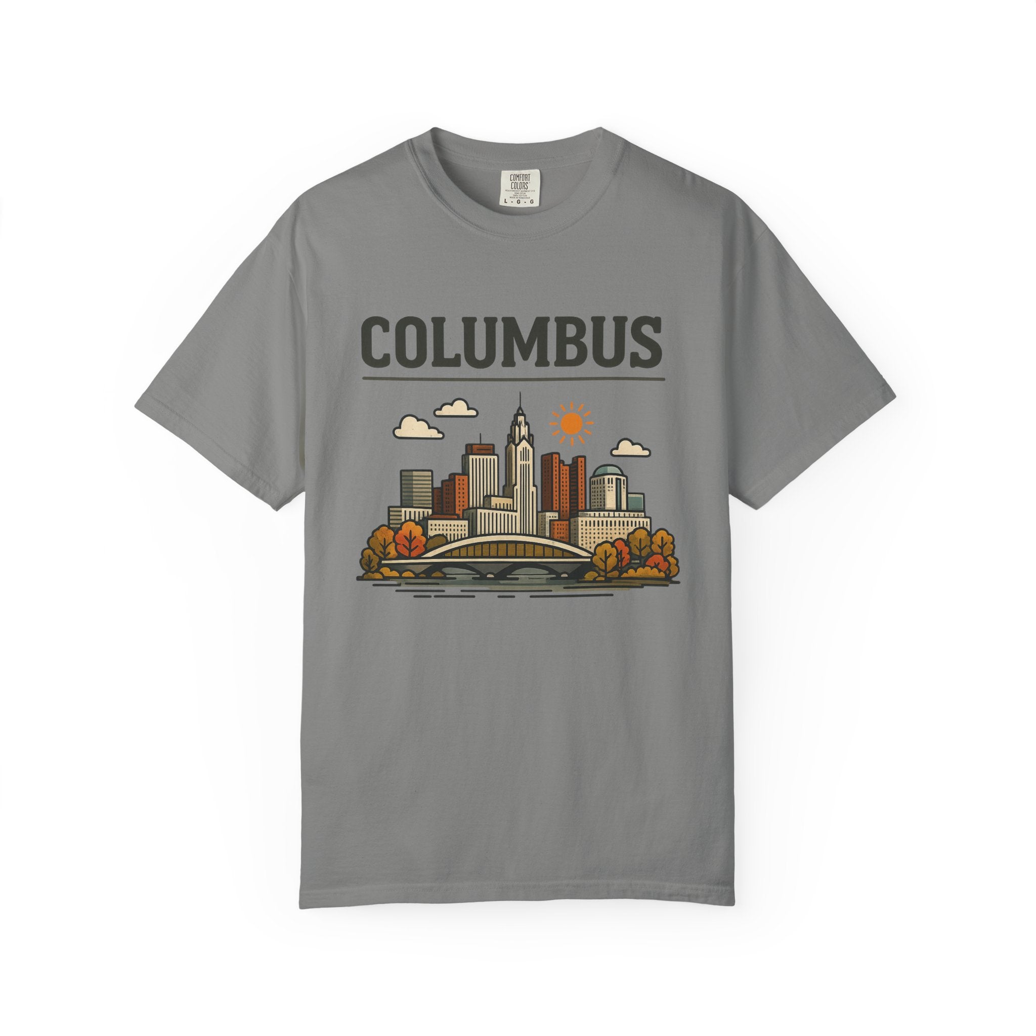 Columbus Skyline Classic Tee | Ohio State Game Day Shirt for Buckeye Fans