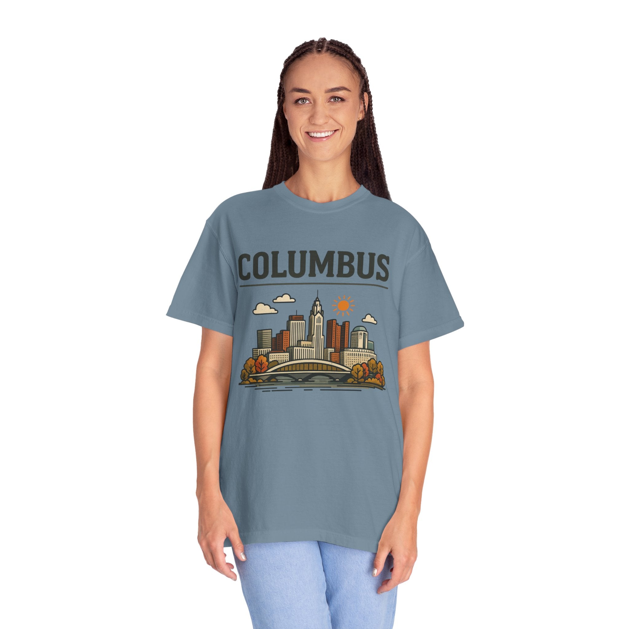 Columbus Skyline Classic Tee | Ohio State Game Day Shirt for Buckeye Fans