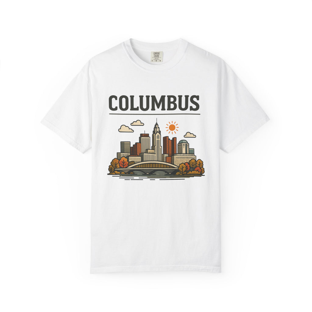 Columbus Skyline Classic Tee | Ohio State Game Day Shirt for Buckeye Fans