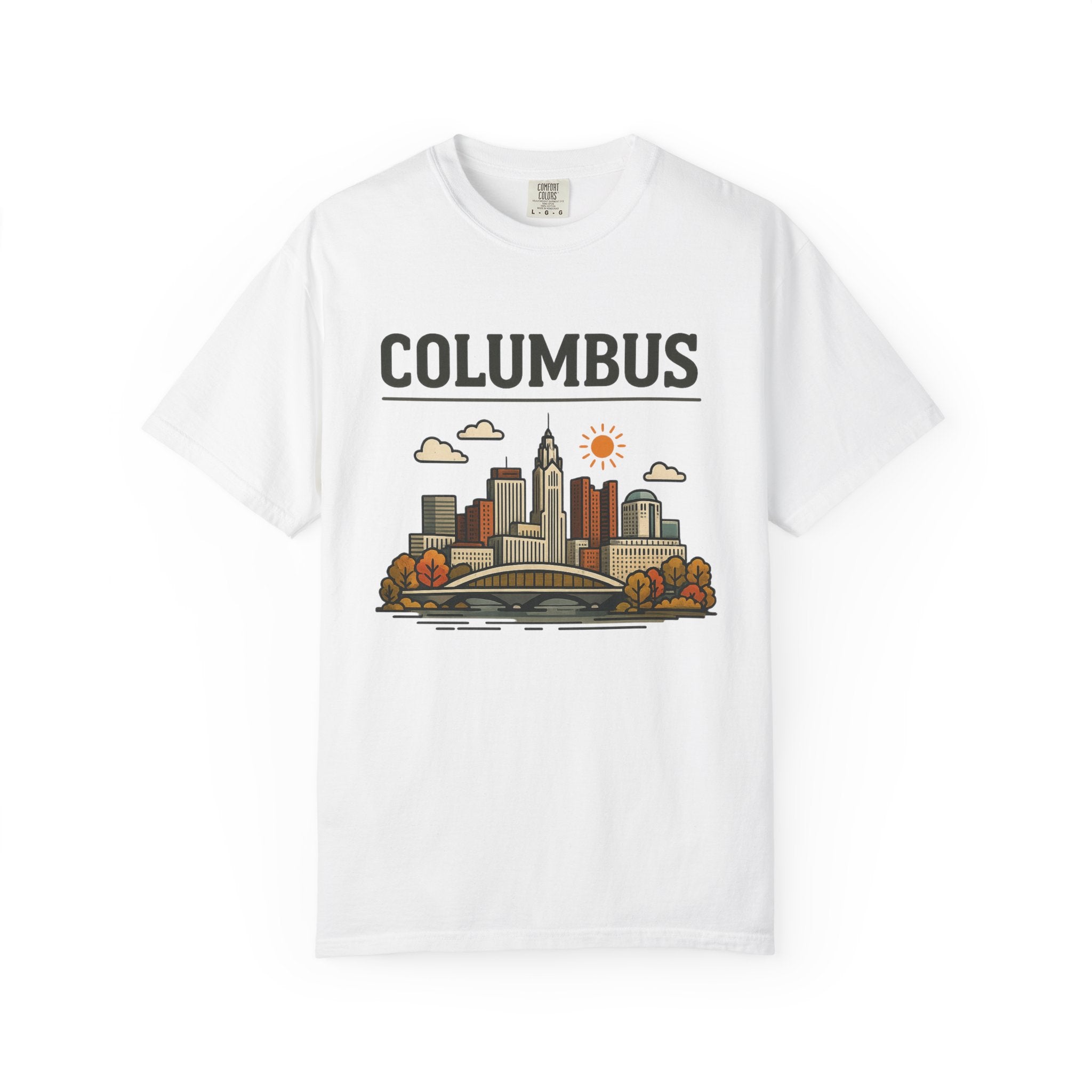 Columbus Skyline Classic Tee | Ohio State Game Day Shirt for Buckeye Fans