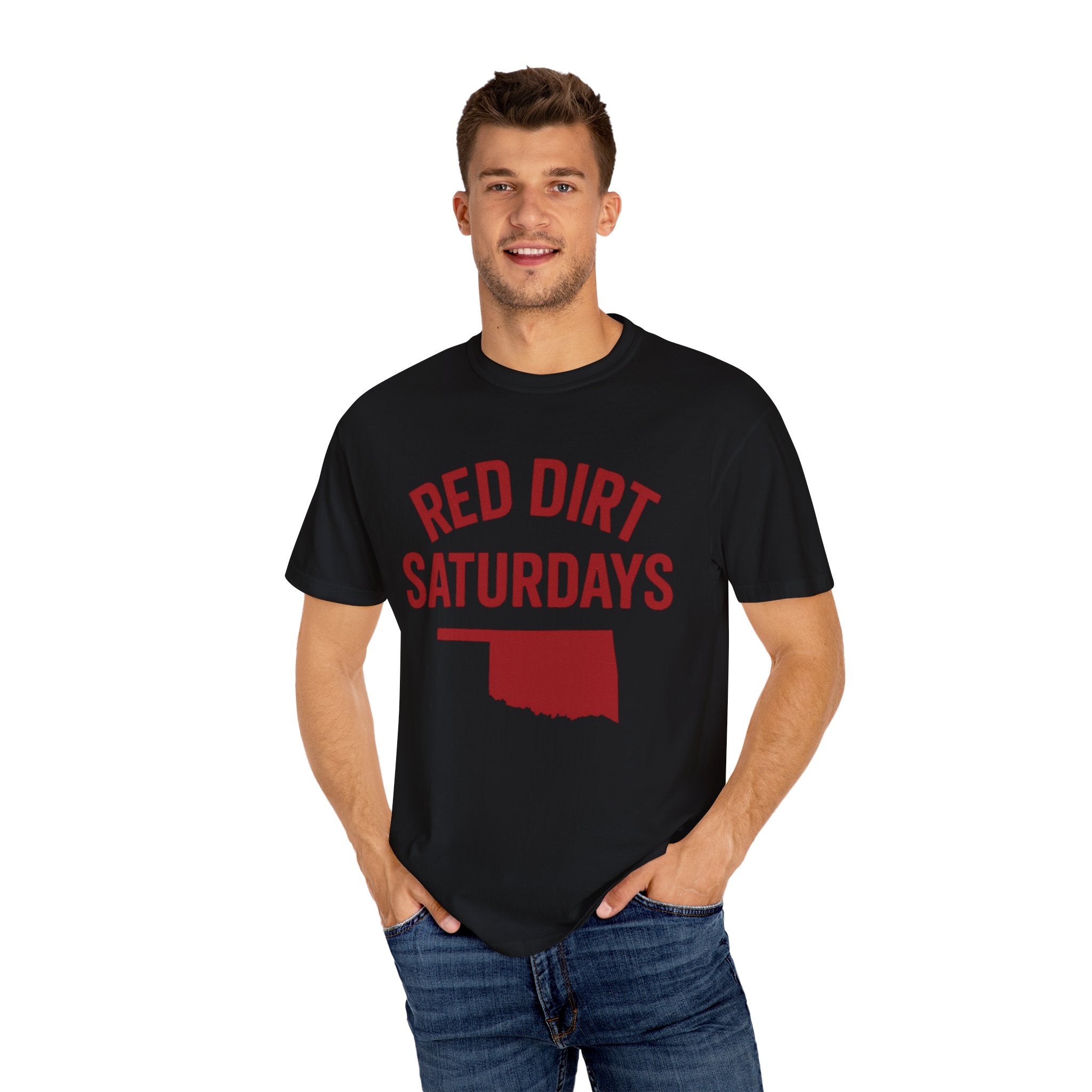 Red Dirt Saturdays Classic Tee | Oklahoma Game Day Shirt for Sooner Fans