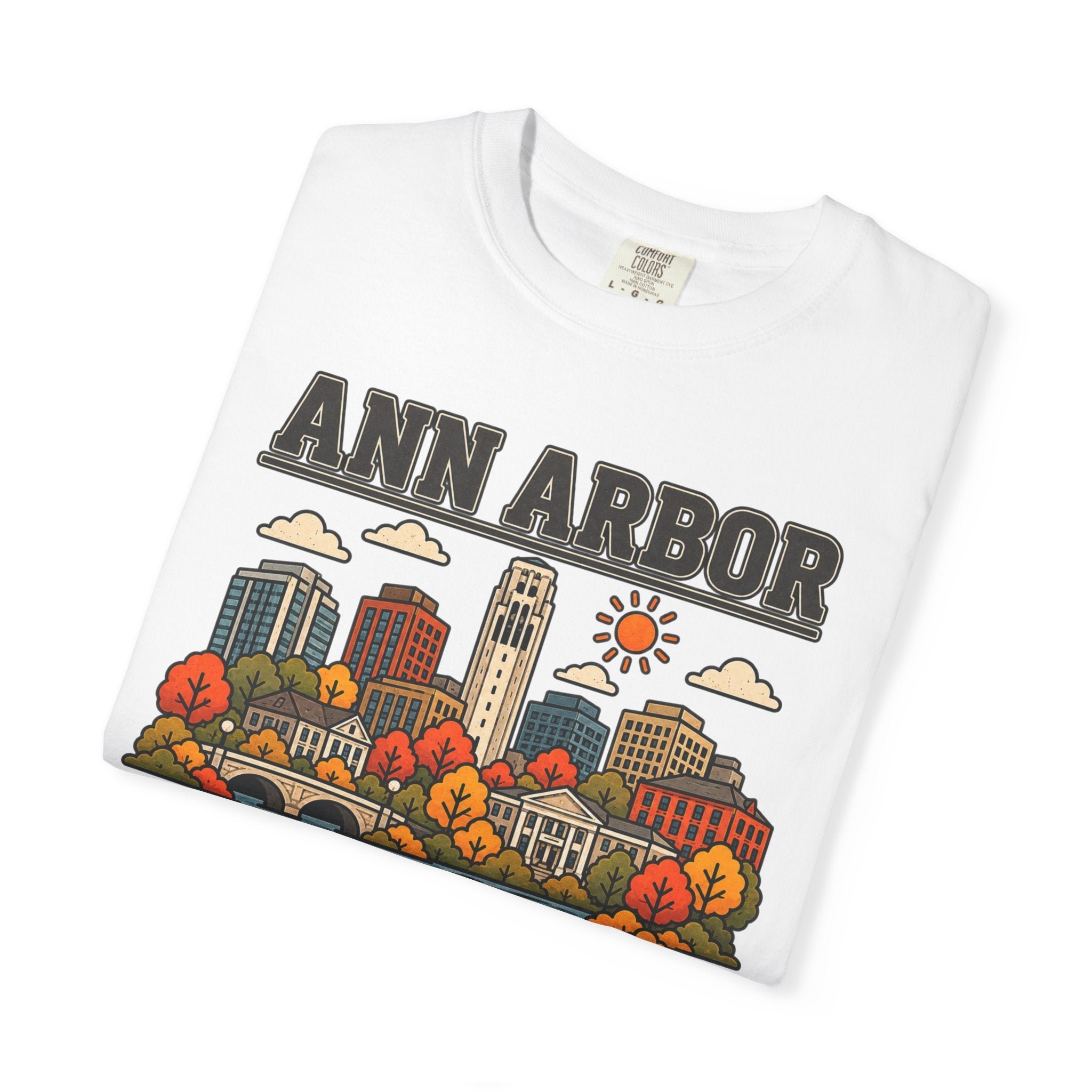 Ann Arbor Skyline Classic Tee | Michigan Game Day Shirt for Wolverines Fans