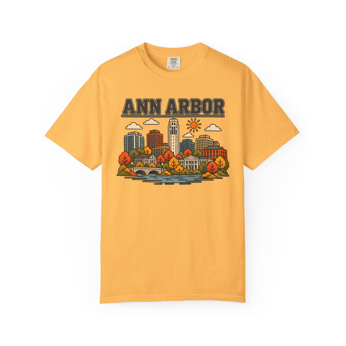 Ann Arbor Skyline Classic Tee | Michigan Game Day Shirt for Wolverines Fans
