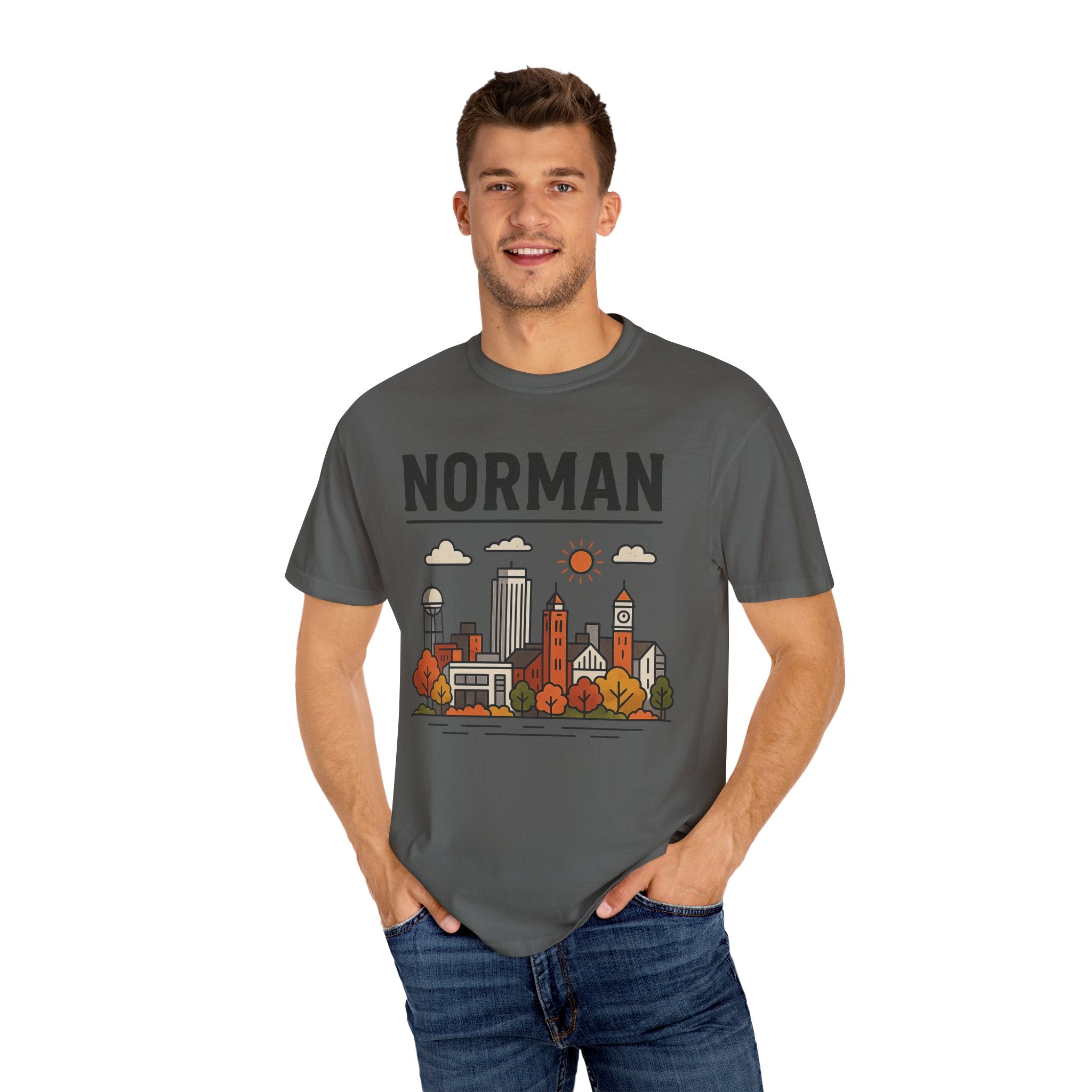 Norman Skyline Classic Tee | Oklahoma Game Day Shirt for Sooner Fans
