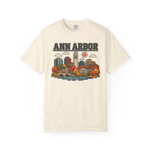 Ann Arbor Skyline Classic Tee | Michigan Game Day Shirt for Wolverines Fans