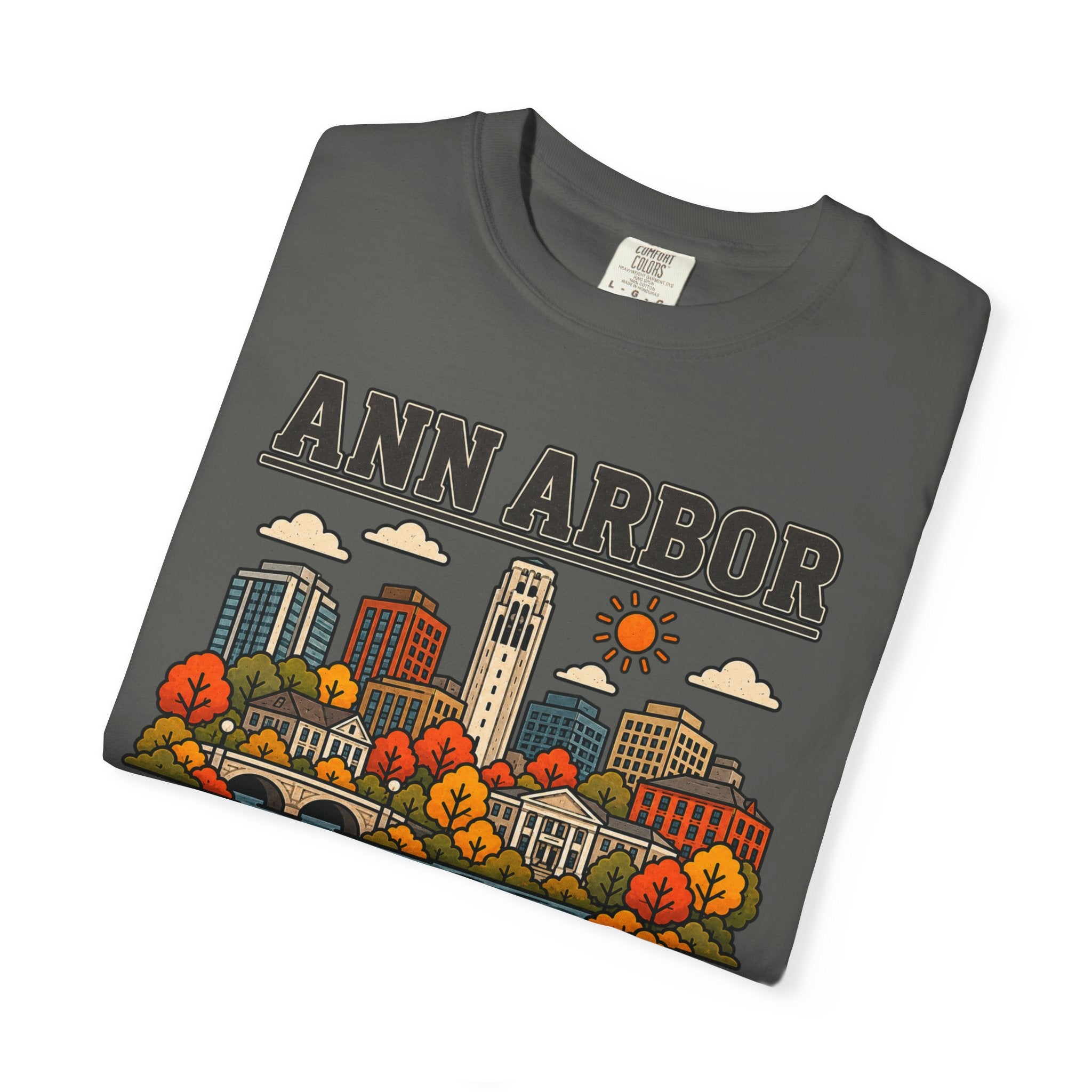 Ann Arbor Skyline Classic Tee | Michigan Game Day Shirt for Wolverines Fans