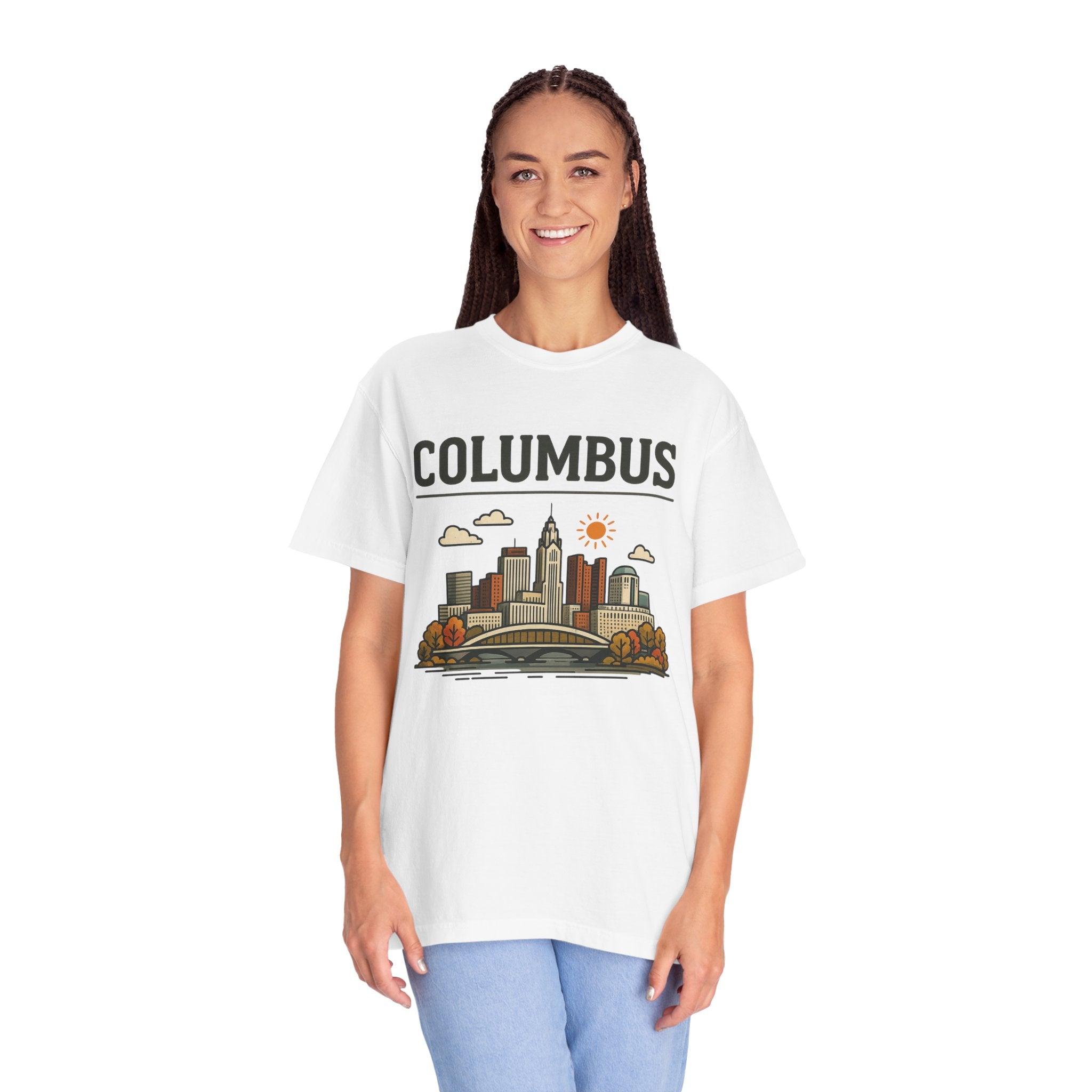 Columbus Skyline Classic Tee | Ohio State Game Day Shirt for Buckeye Fans