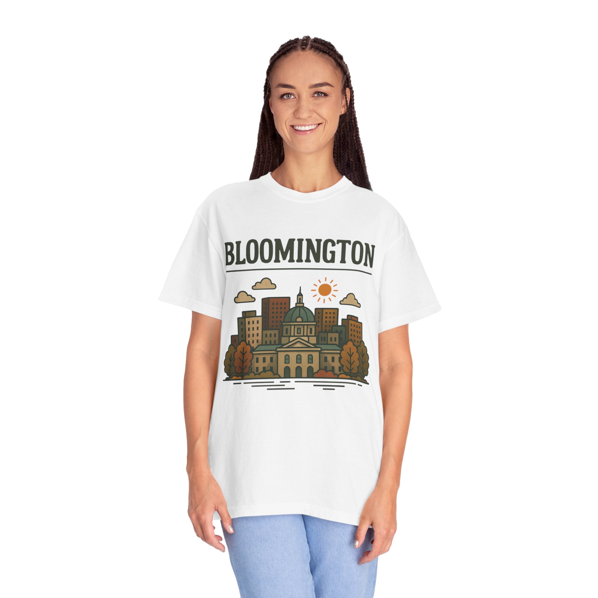 Bloomington Skyline Classic Tee | Indiana Game Day Shirt for Hoosier Fans
