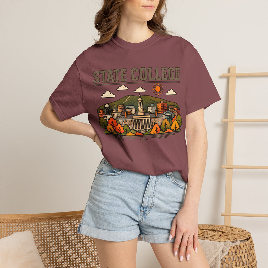 State College Skyline Classic Tee | Texas A&M Game Day Shirt for Aggies Fans