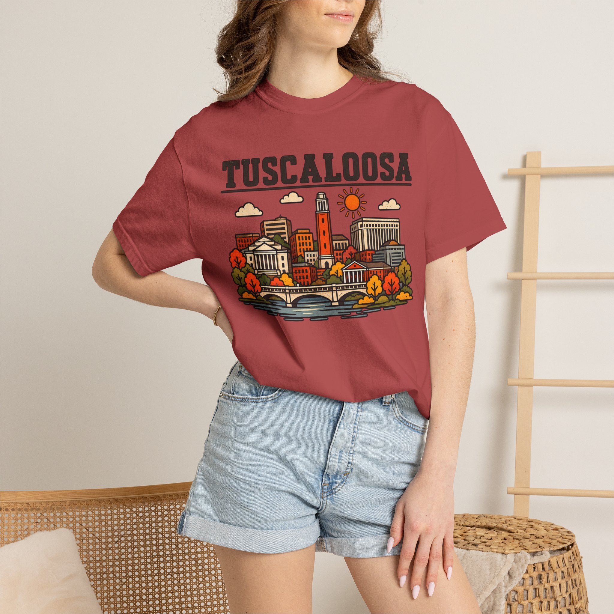 Tuscaloosa Skyline Classic Tee | Alabama Game Day Shirt for Tide Fans