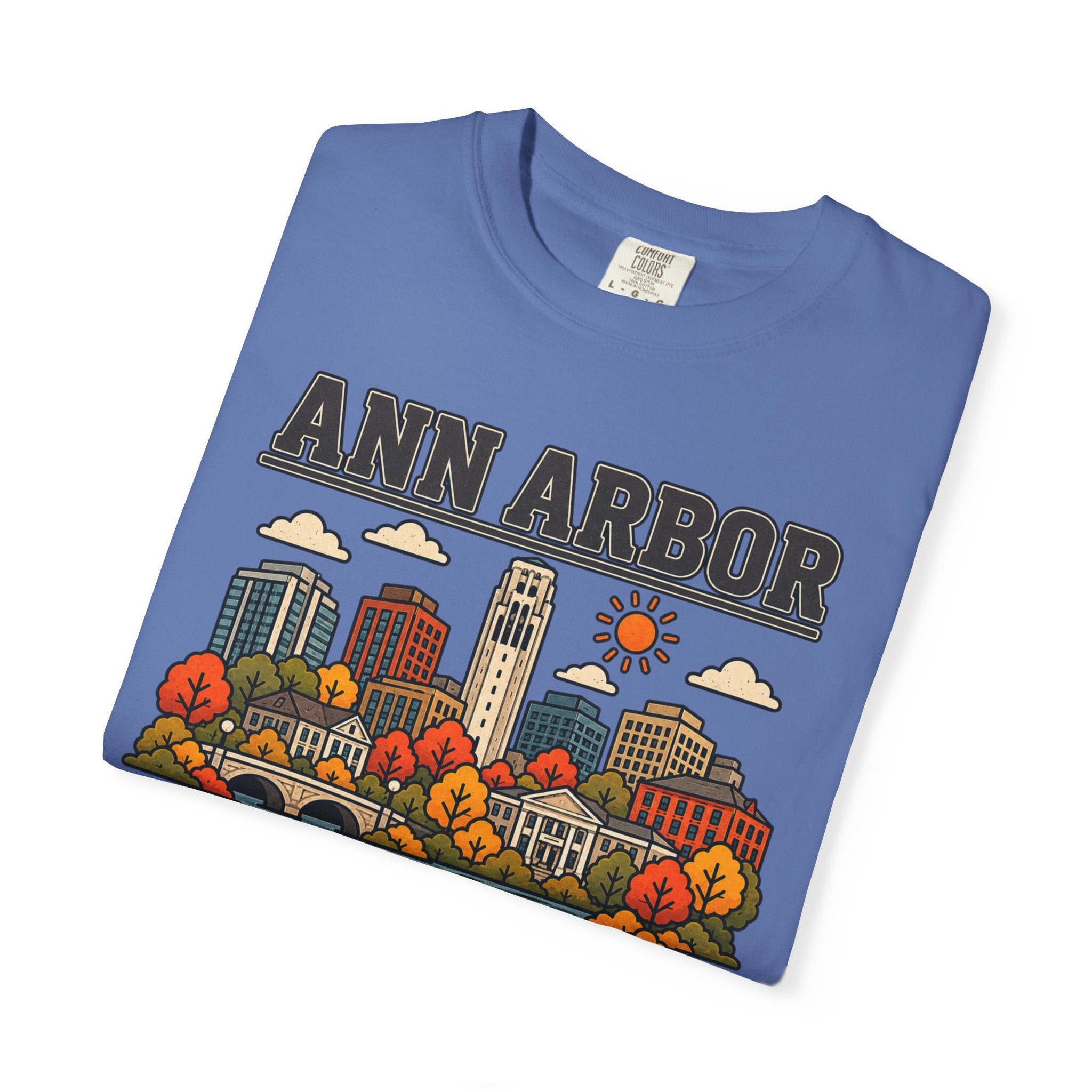 Ann Arbor Skyline Classic Tee | Michigan Game Day Shirt for Wolverines Fans