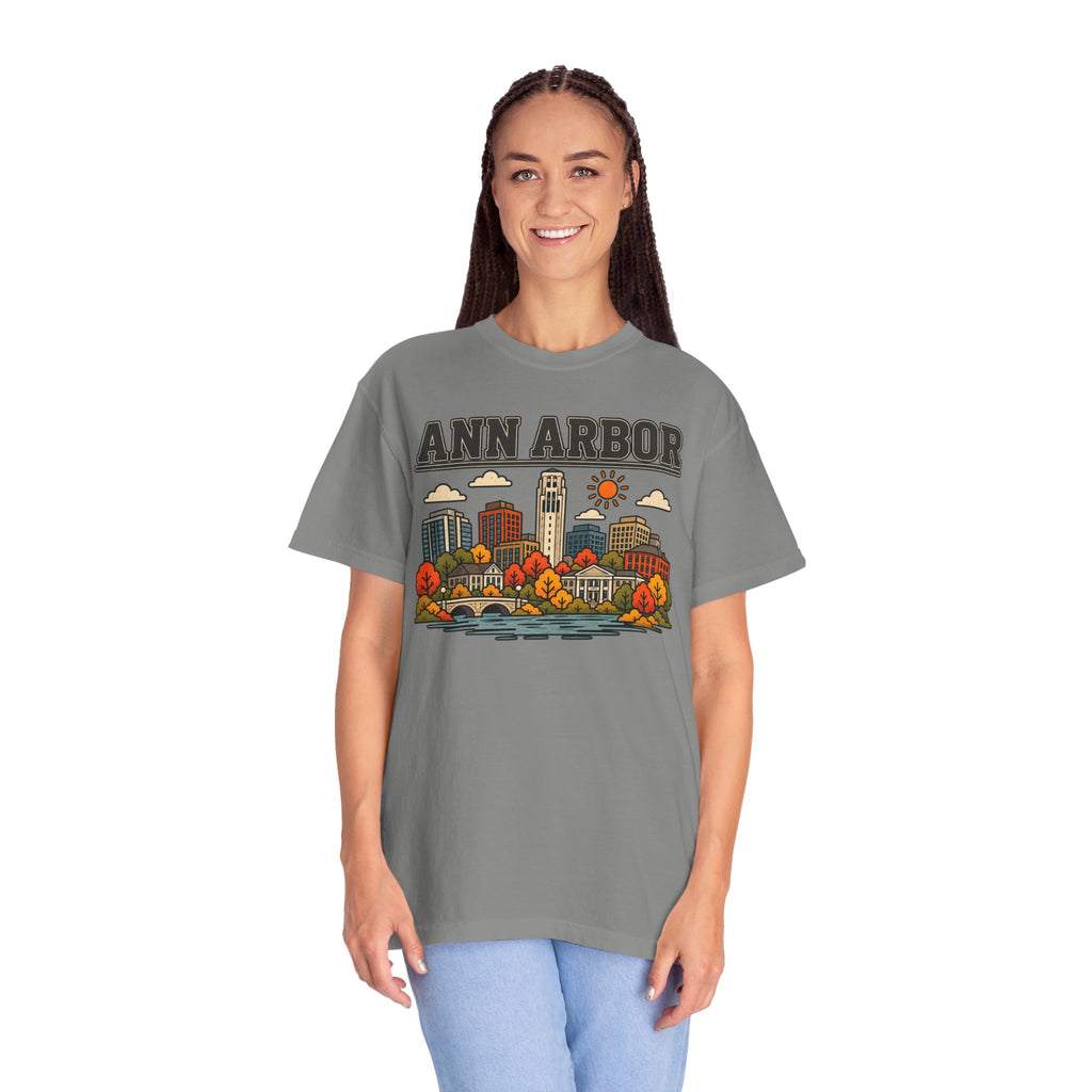 Ann Arbor Skyline Classic Tee | Michigan Game Day Shirt for Wolverines Fans