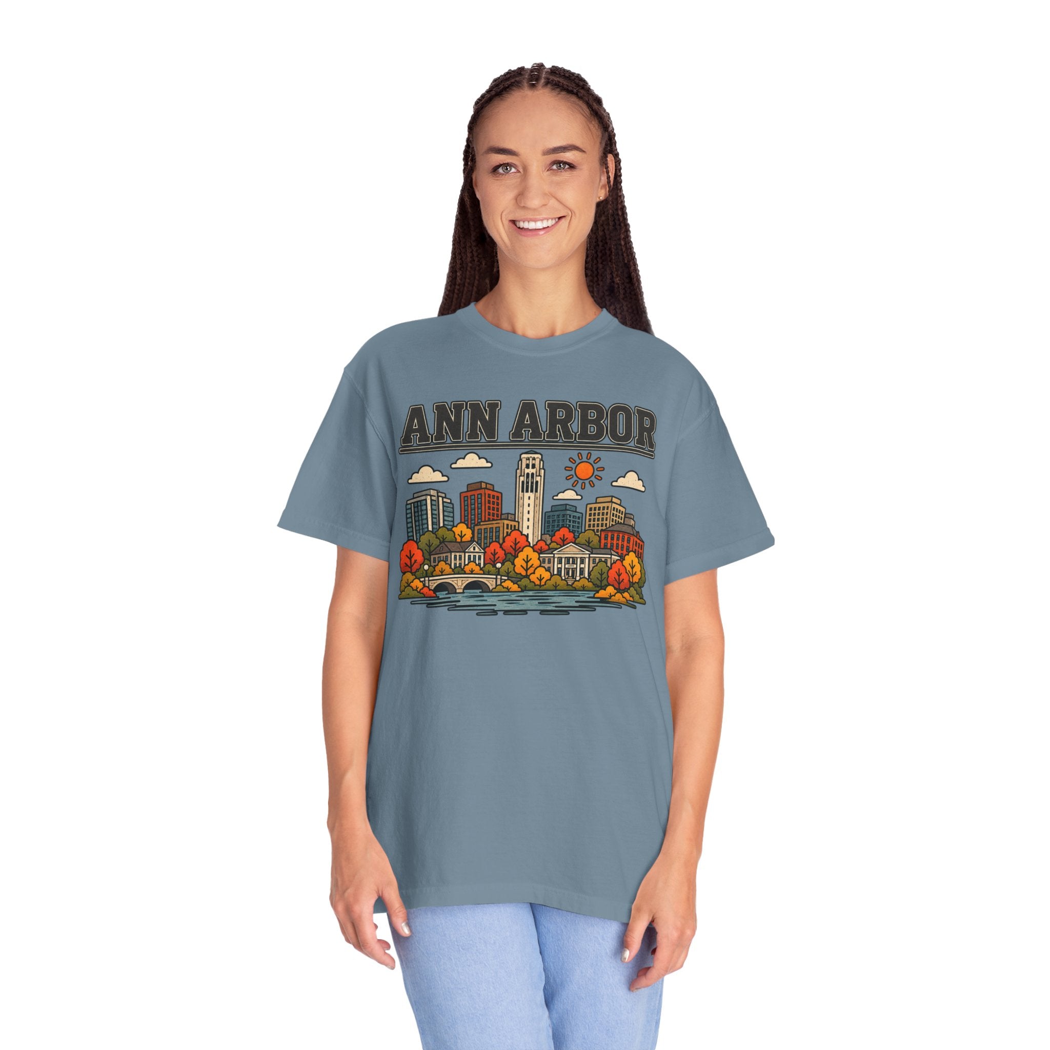 Ann Arbor Skyline Classic Tee | Michigan Game Day Shirt for Wolverines Fans