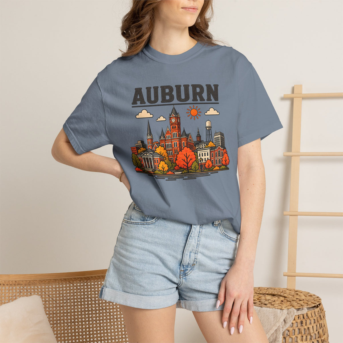 Auburn Skyline Classic Tee | Auburn Game Day Shirt for Tiger Fans