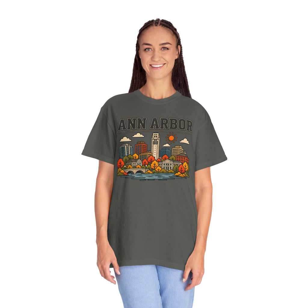Ann Arbor Skyline Classic Tee | Michigan Game Day Shirt for Wolverines Fans