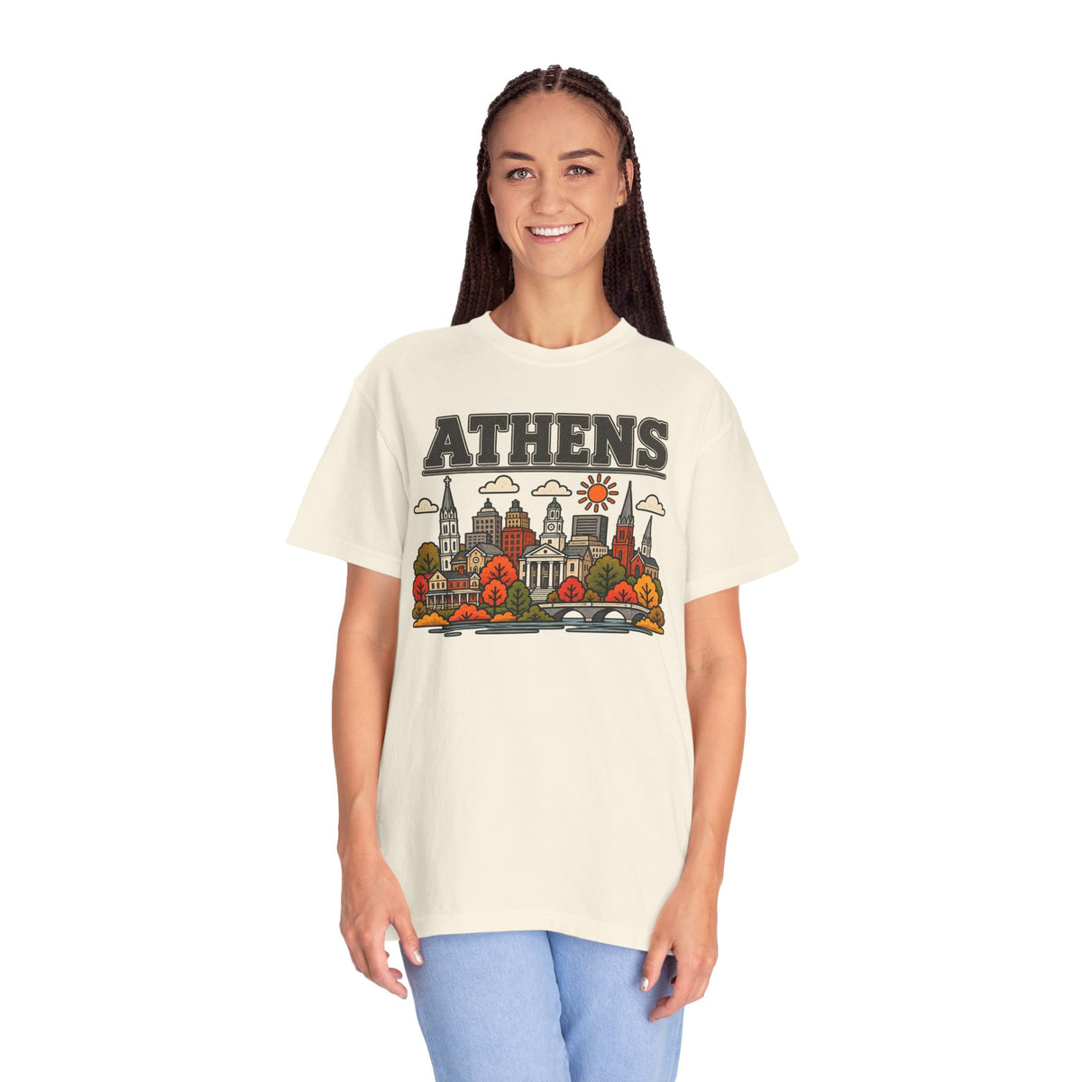 Athens Skyline Classic Tee | Georgia Game Day Shirt for Bulldogs Fans