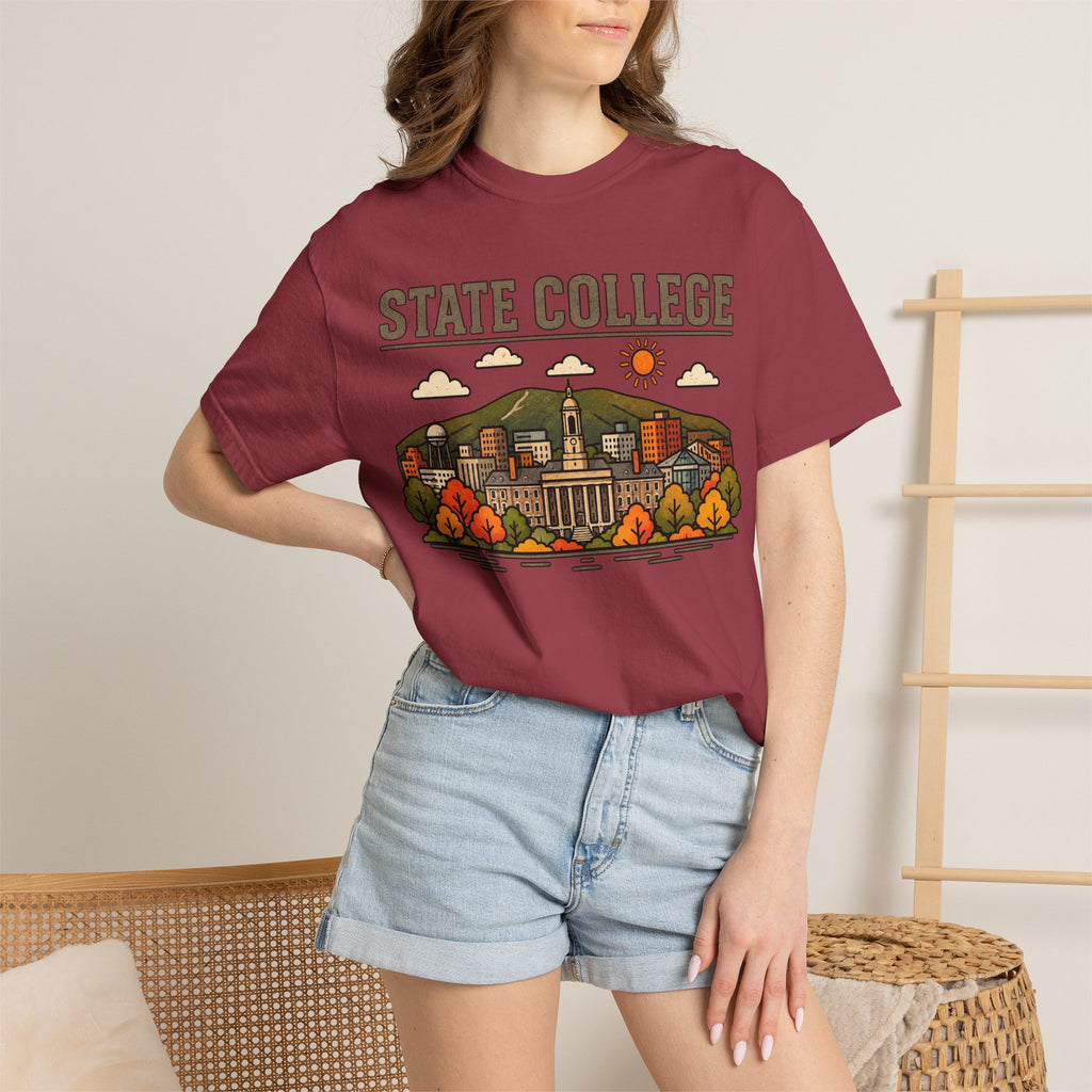 State College Skyline Classic Tee | Texas A&M Game Day Shirt for Aggies Fans