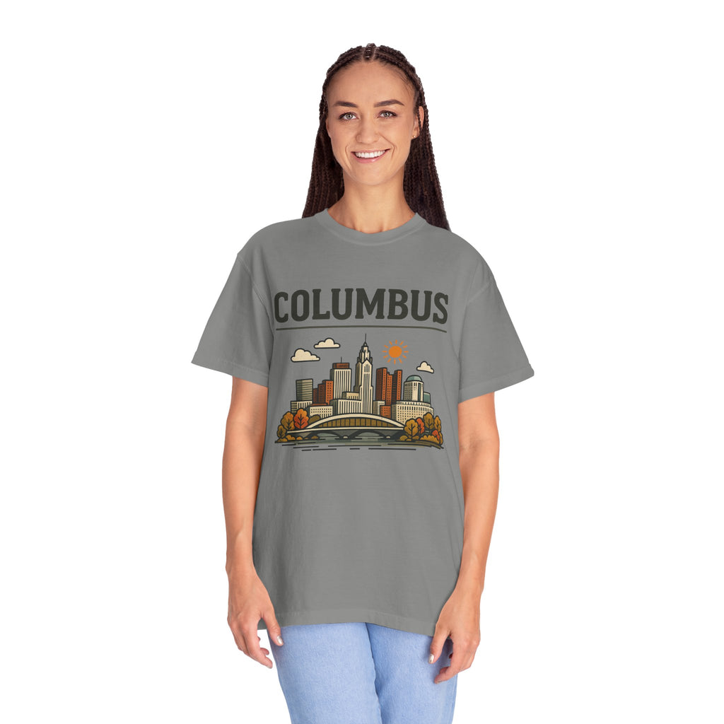 Columbus Skyline Classic Tee | Ohio State Game Day Shirt for Buckeye Fans